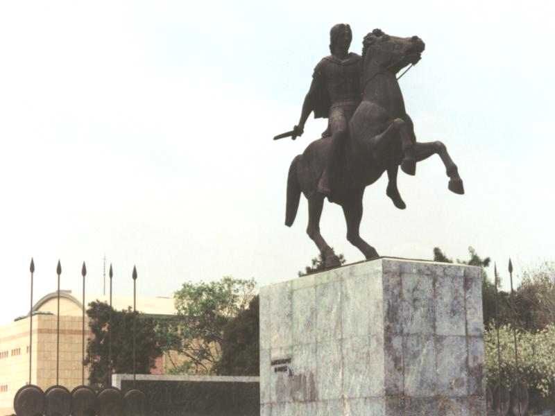 Alexandros' statue at Thessaloniki