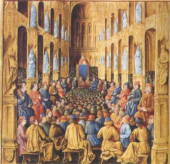 Urbain II au synode de Clermont de 1095